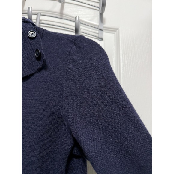 Talbots Women Navy Blue Cowl Neck Novelty Sweater Red Truck Dog Trees Size SP - Picture 12 of 16